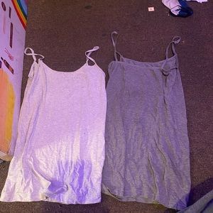 Basic Grey and white tank top small